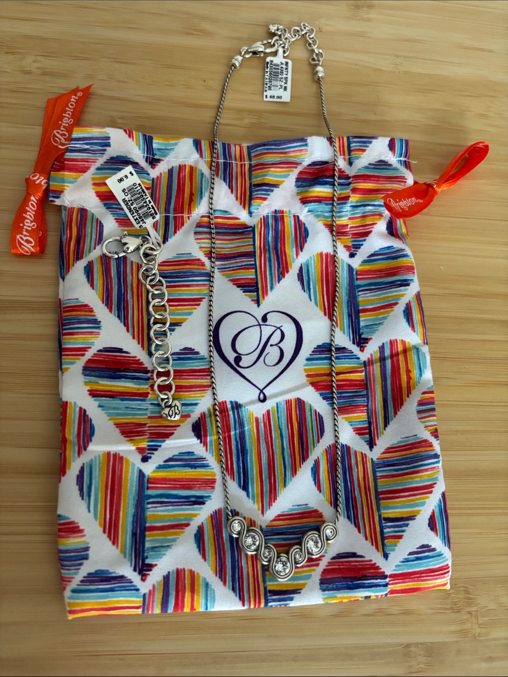 Nwt Brighton Infinity Sparkle Necklace W/ Extender